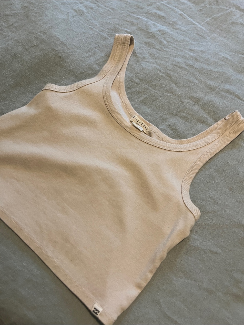Billabong Beige Cropped Tank Top